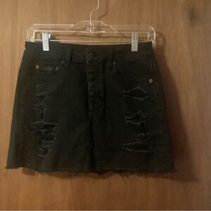 American Eagle black ripped skirt size 4